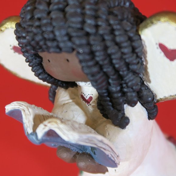 GAIL LAURA VTG 1992 Signed Black African American Christmas Angel Resin Figurine - Picture 10 of 12